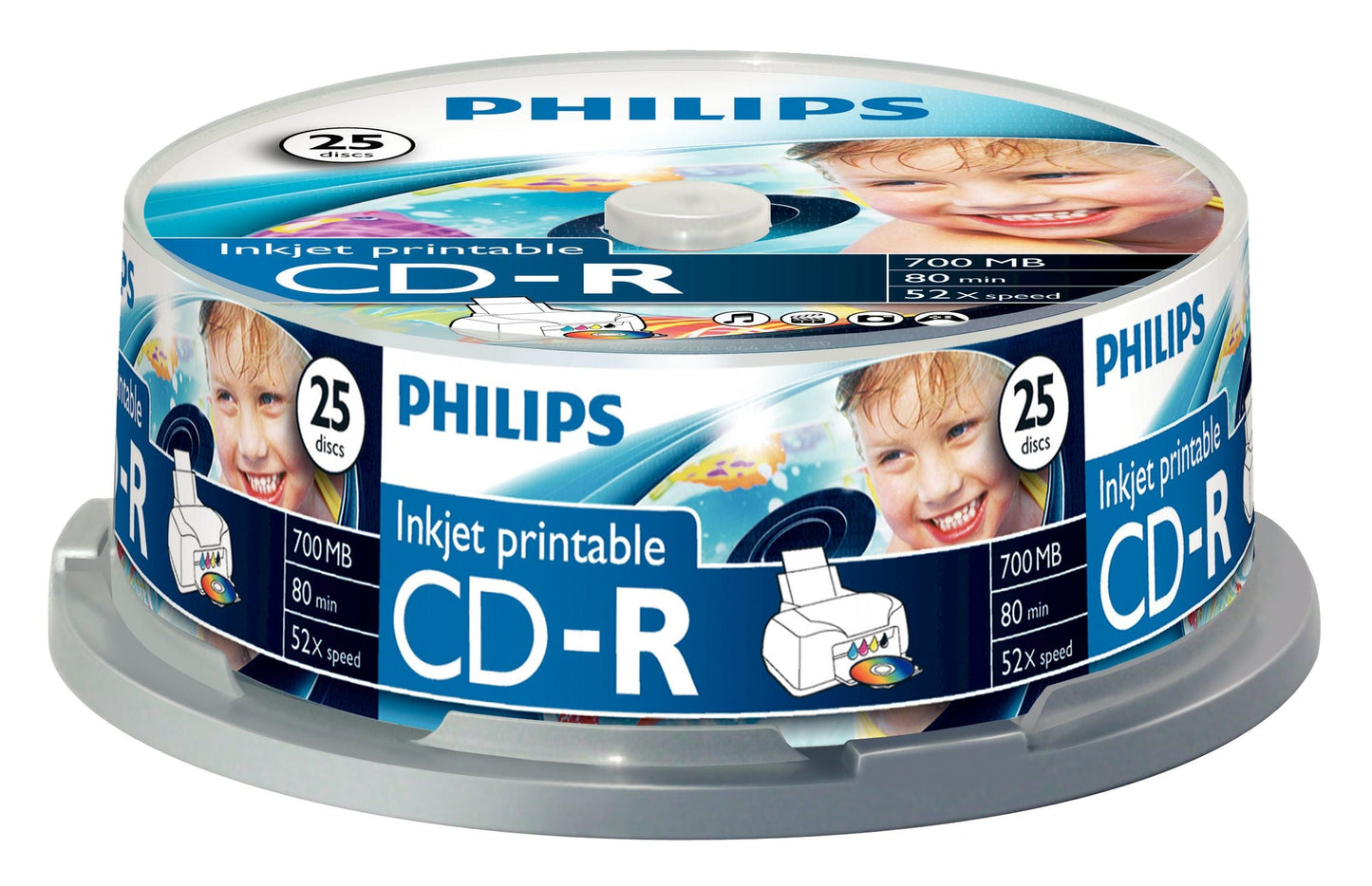 1x25 Philips CD-R 80Min 700MB 52x IW SP