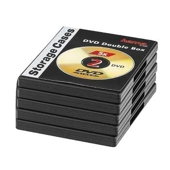 1x5 Hama DVD-Double Jewel Case black                      51294