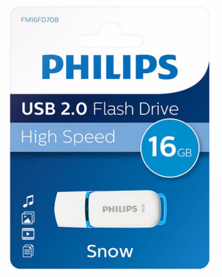 Philips FM16FD70B - USB 2.0 16GB - Snow - Blauw