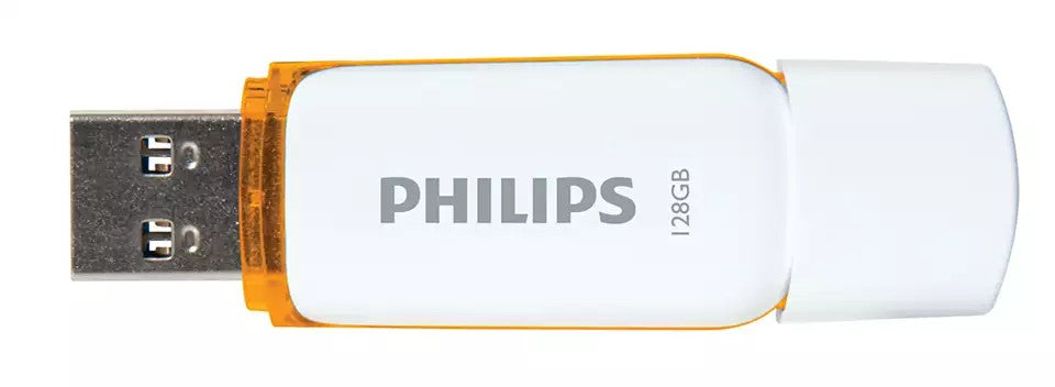 Philips FM12FD70B USB Stick Flash Drive - 128 GB - USB 2.0 - Snow Edition - Sunrise Orange - Wit