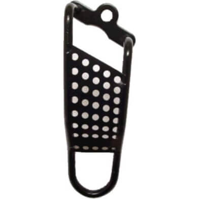 Derailleurbeschermer Mirage - lang model met raster - zwart