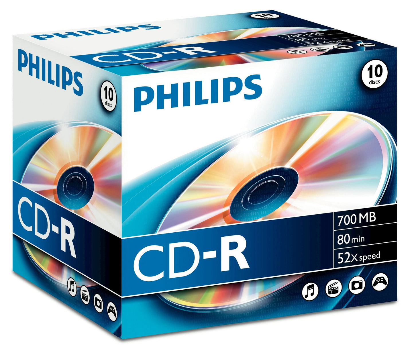 1x10 Philips CD-R 80Min 700MB 52x JC